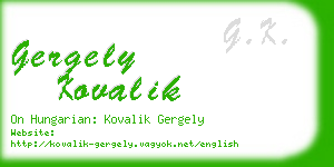 gergely kovalik business card